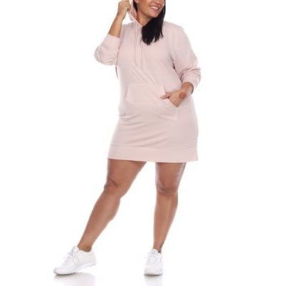 White Mark White Mark Plus Size Hoodie Sw Coral 1X